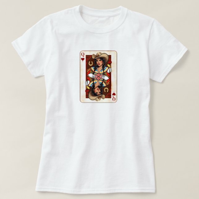 Camiseta Tarjeta de la Reina de los Corazones del Medio Oes (Diseño del anverso)