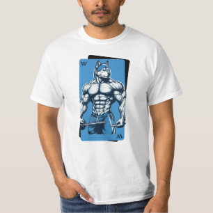 Camiseta tarjeta de lobo