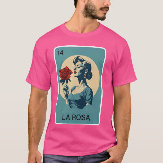 Camiseta Tarjeta de lotería mexicana La Rosa Card