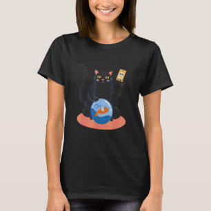 Camiseta Tarjeta de Muerte de Pez Asesino Gatito Gordo