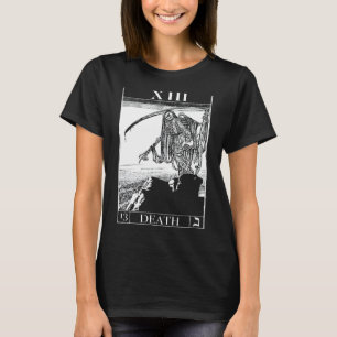 Camiseta Tarjeta de muerte Tarot Skeleton Skull Horror Bone