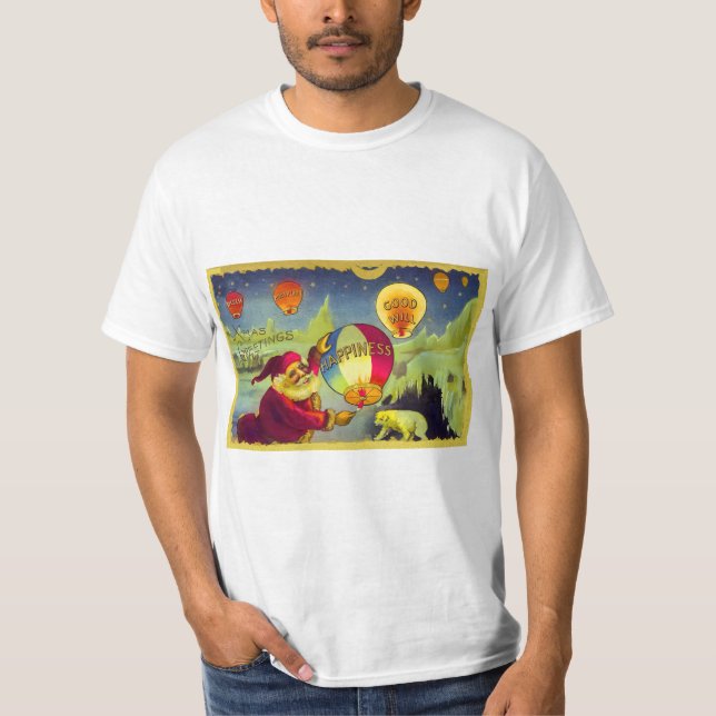 Camiseta Tarjeta de Navidades tradicionales de época (Anverso)