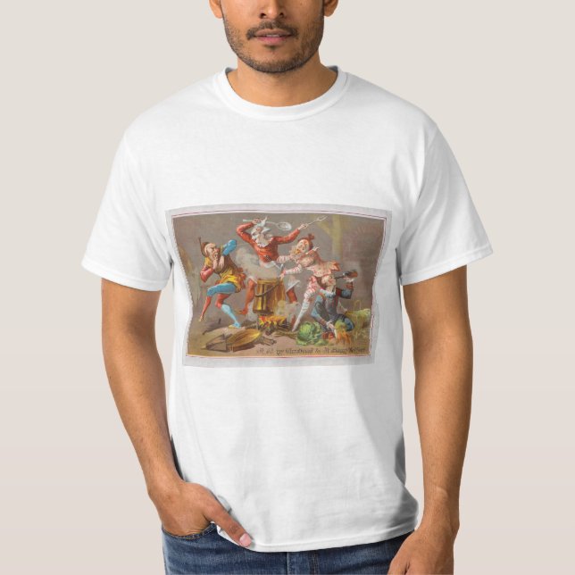Camiseta Tarjeta de Navidades tradicionales de época (Anverso)