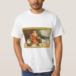 Camiseta tarjeta de navidades tradicionales vintage