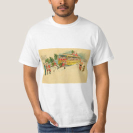Camiseta tarjeta de navidades tradicionales vintage