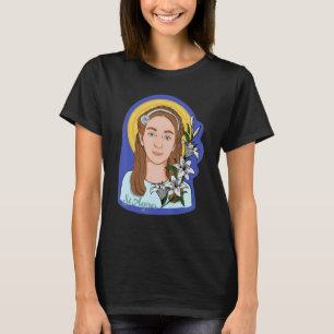 Camiseta Tarjeta de oración de Santa Inés de Roma Catolica 