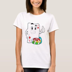 Camiseta Tarjeta de póquer con fichas de póquer