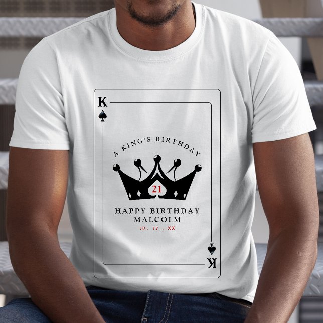Camiseta Tarjeta de póquer del Casino del Rey de las Espada (21st birthday king of spades shirt for men)