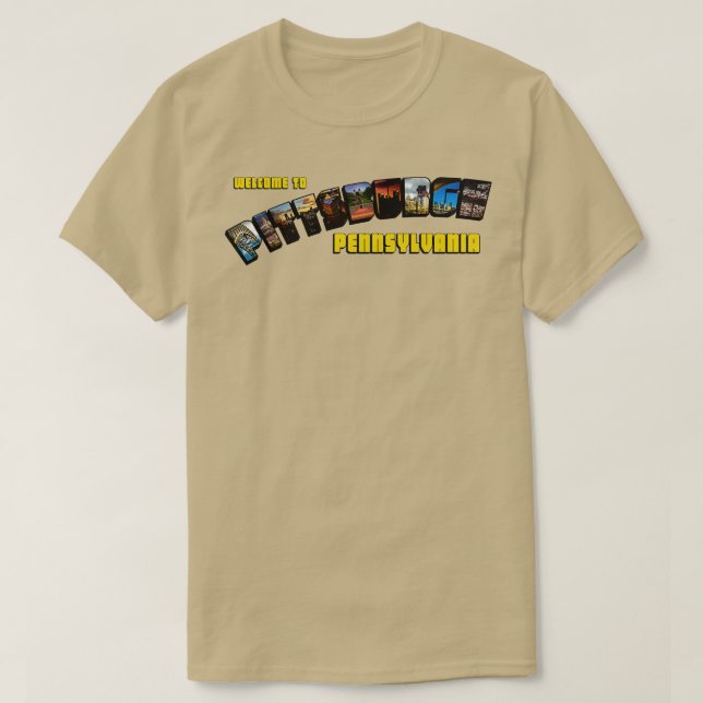 CAMISETA TARJETA DE POST PITTSBURGH (Diseño del anverso)