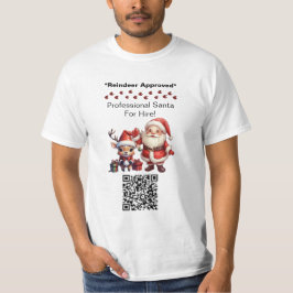 Camiseta Tarjeta de presentación de Santa Claus con dos car