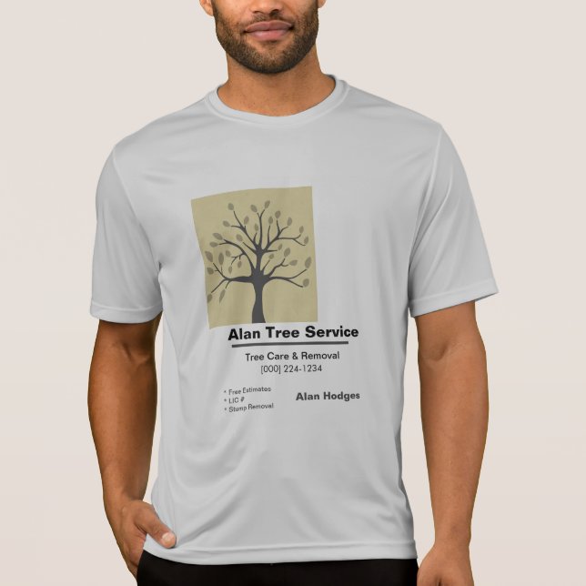 Camiseta Tarjeta de presentación de servicios de árbol (Anverso)