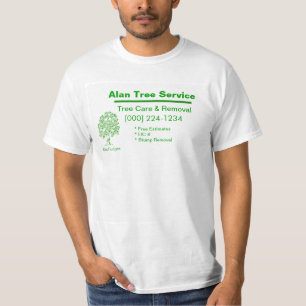 Camiseta Tarjeta de presentación de servicios de árbol