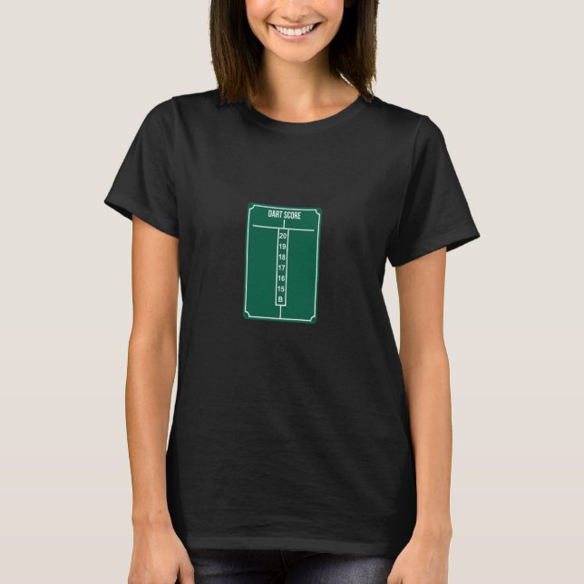 Camiseta Tarjeta de puntuación de dardos (Anverso)
