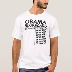 Camiseta Tarjeta de puntuación de Obama