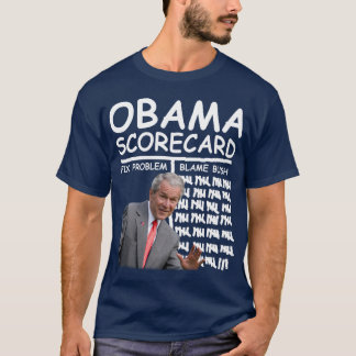 Camiseta Tarjeta de puntuación de Obama - culpa Bush