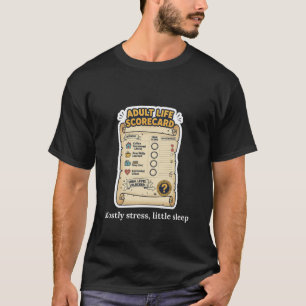 Camiseta Tarjeta de puntuación de vida adulta Diseño divert
