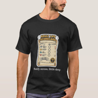 Camiseta Tarjeta de puntuación de vida adulta Diseño divert