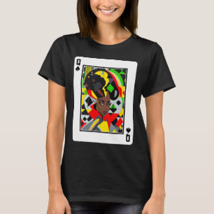 Camiseta Tarjeta de reina africana Melanin Black Pride Blm