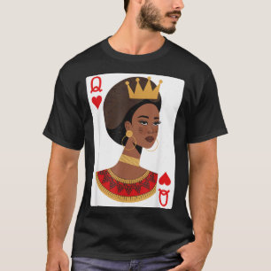 Camiseta tarjeta de reina africana melanina orgullo negro b
