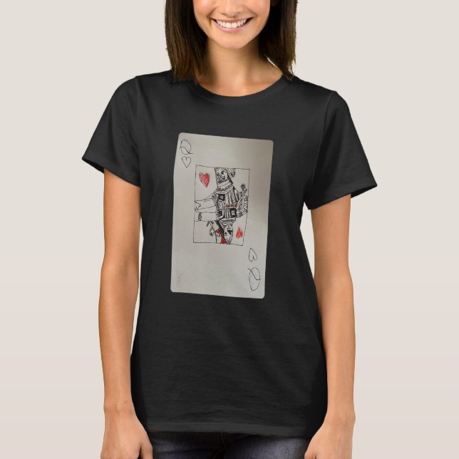Camiseta Tarjeta de reproducción de mano de la Reina de los (Anverso)