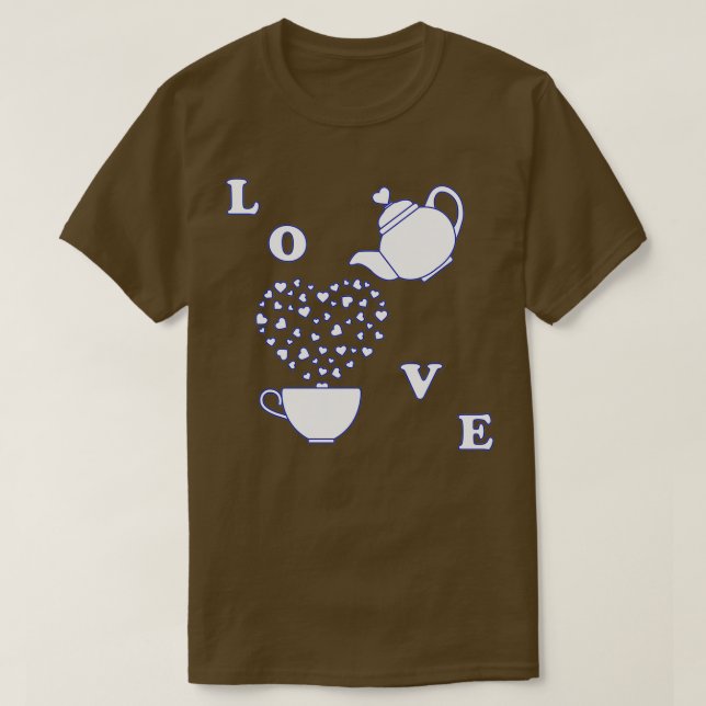 Camiseta Tarjeta de saludo Valentinex27s Day Teapot cup cor (Diseño del anverso)