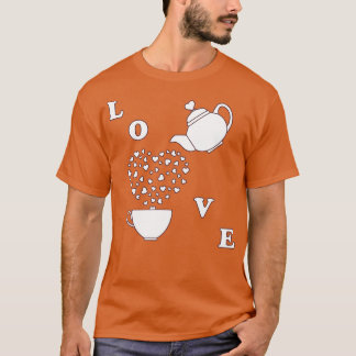 Camiseta Tarjeta de saludo Valentinex27s Day Teapot cup cor