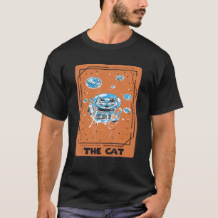 Camiseta Tarjeta de Tarot de Astronauta Felino Cartas Místi
