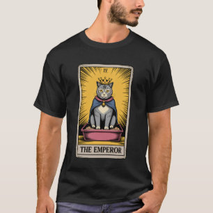 Camiseta Tarjeta de Tarot de Gato El Emperador Caja de Aren