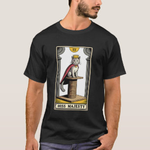 Camiseta Tarjeta de Tarot de Gato Silbido Majestad Poste de