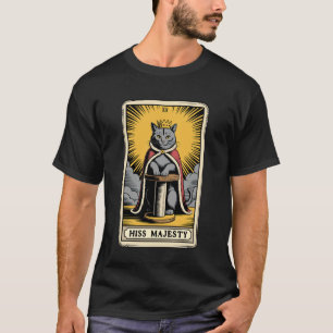 Camiseta Tarjeta de Tarot de Gato Silbido Majestad Poste de