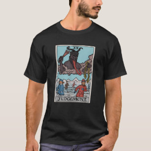 Camiseta Tarjeta de Tarot de Juicio de Krampus Navidad Dive