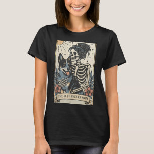 Camiseta Tarjeta de Tarot de Mamá Perro Blue Heeler Lindo E