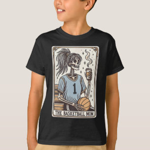 Camiseta Tarjeta de Tarot de Momia Esqueleto Sketll Hallowe
