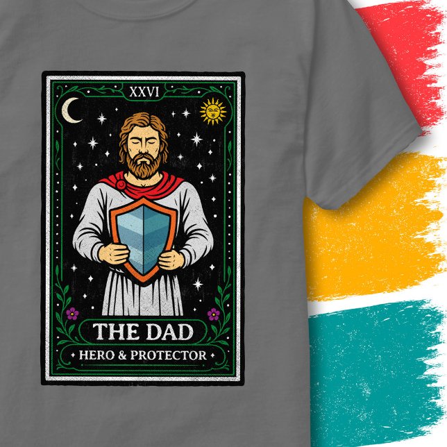 Camiseta Tarjeta de Tarot de Papá Protector Arte Celestial  (Subido por el creador)