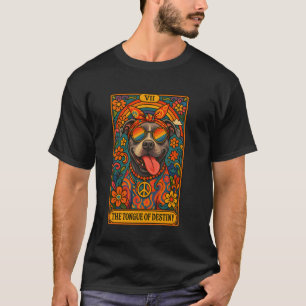 Camiseta Tarjeta de Tarot de Pitbull Hippie Diversión Pit B