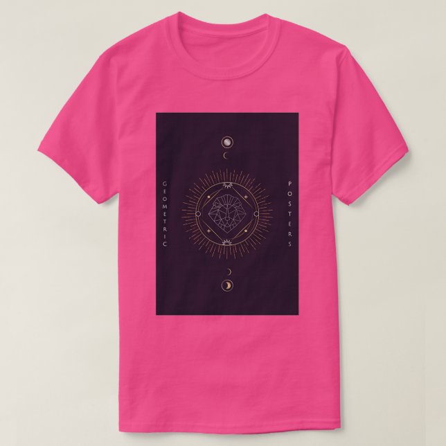 Camiseta Tarjeta de tarot de símbolos astrológicos geométri (Diseño del anverso)