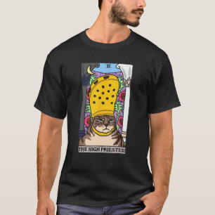 Camiseta Tarjeta de Tarot del Gato de la Sumo Sacerdotisa