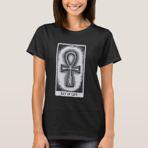 Camiseta Tarjeta de Tarot Kemético Llave Ankh Egipcio Antig