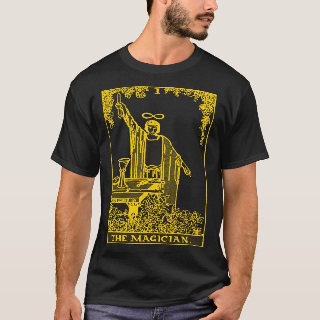 CAMISETA TARJETA DE TAROT VINTAGE EL MAGICIO (Anverso)