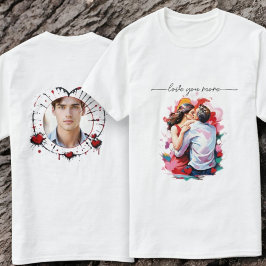 Camiseta tarjeta de vacaciones suave de los amantes