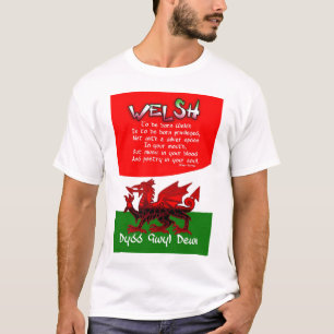 Camiseta Tarjeta del día de St David con poesía de Bryan