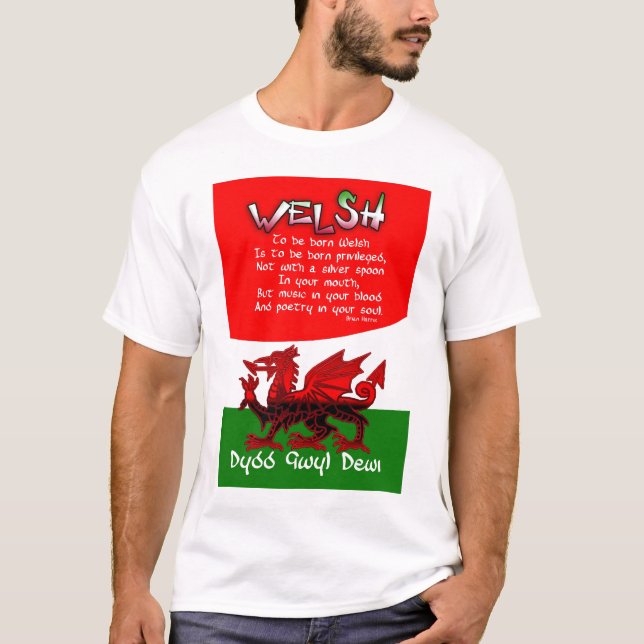 Camiseta Tarjeta del día de St David con poesía de Bryan (Anverso)