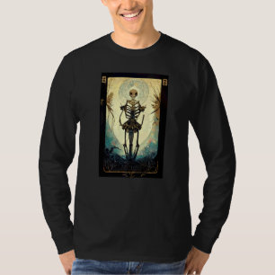Camiseta Tarjeta del Tarot Halloween Vestimenta Oculta Góti