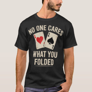 Camiseta Tarjeta Divertida Tiburón de Poker Nadie se Preocu