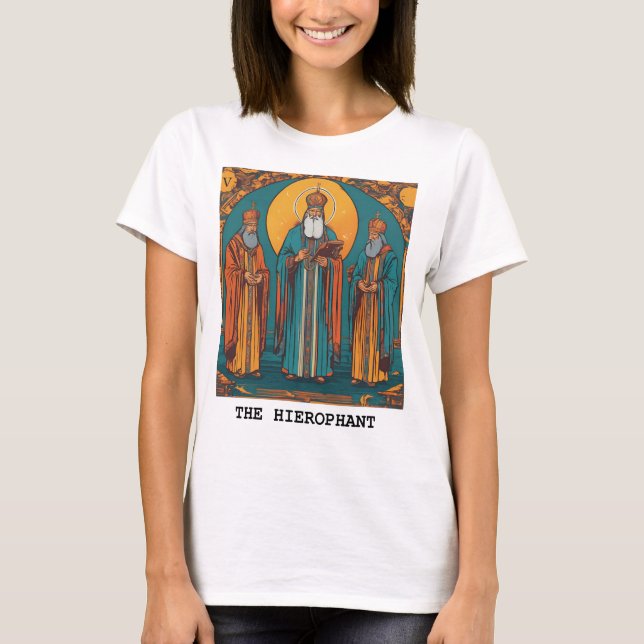 CAMISETA TARJETA HEIROPHANT - TAROT (Anverso)