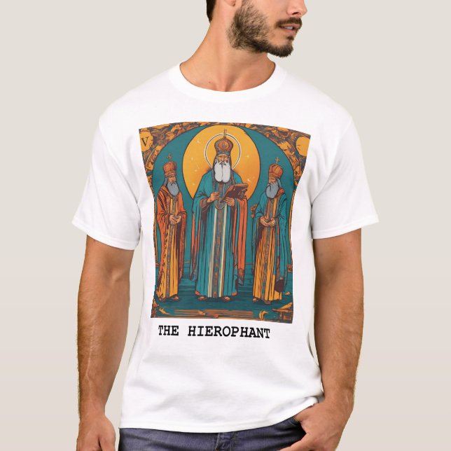 CAMISETA TARJETA HEIROPHANT - TAROT (Anverso)
