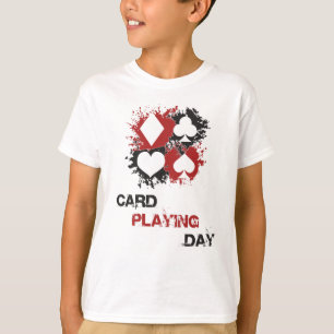 Camiseta Tarjeta Jugando Día Ace Tarjetas Poker Juego de Ca