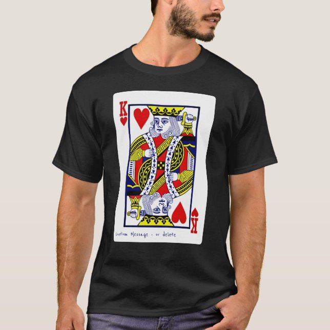 Camiseta Tarjeta King of Hearts Deck (Anverso)
