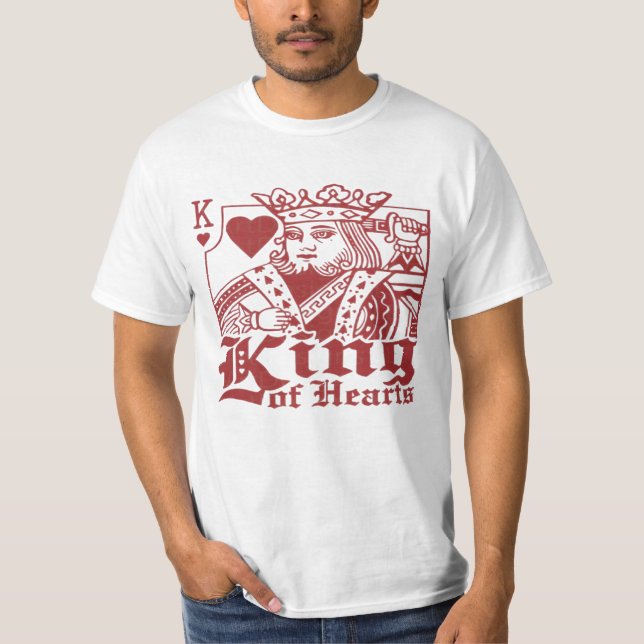 Camiseta Tarjeta King of Hearts Juega Día de San Valentín (Anverso)