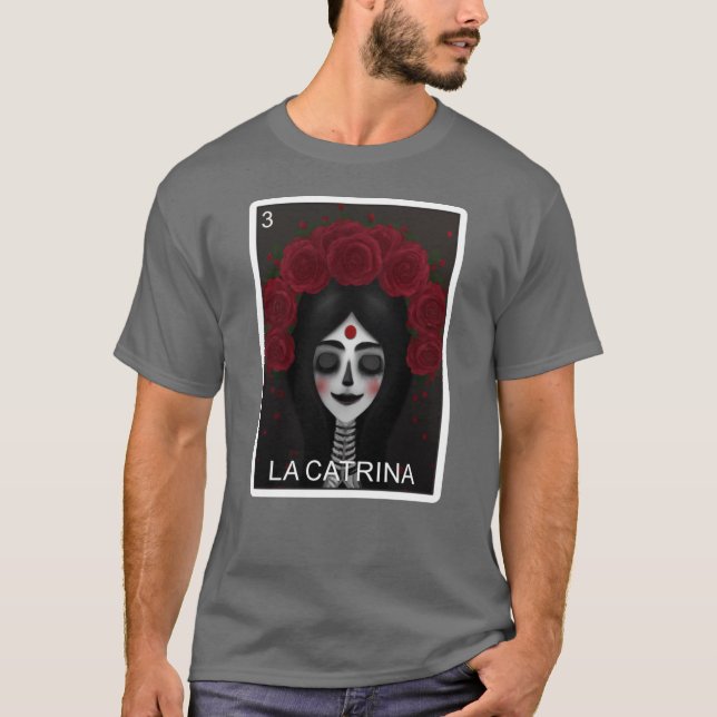 Camiseta Tarjeta La Catrina Card Día De La Lotería Mexicana (Anverso)